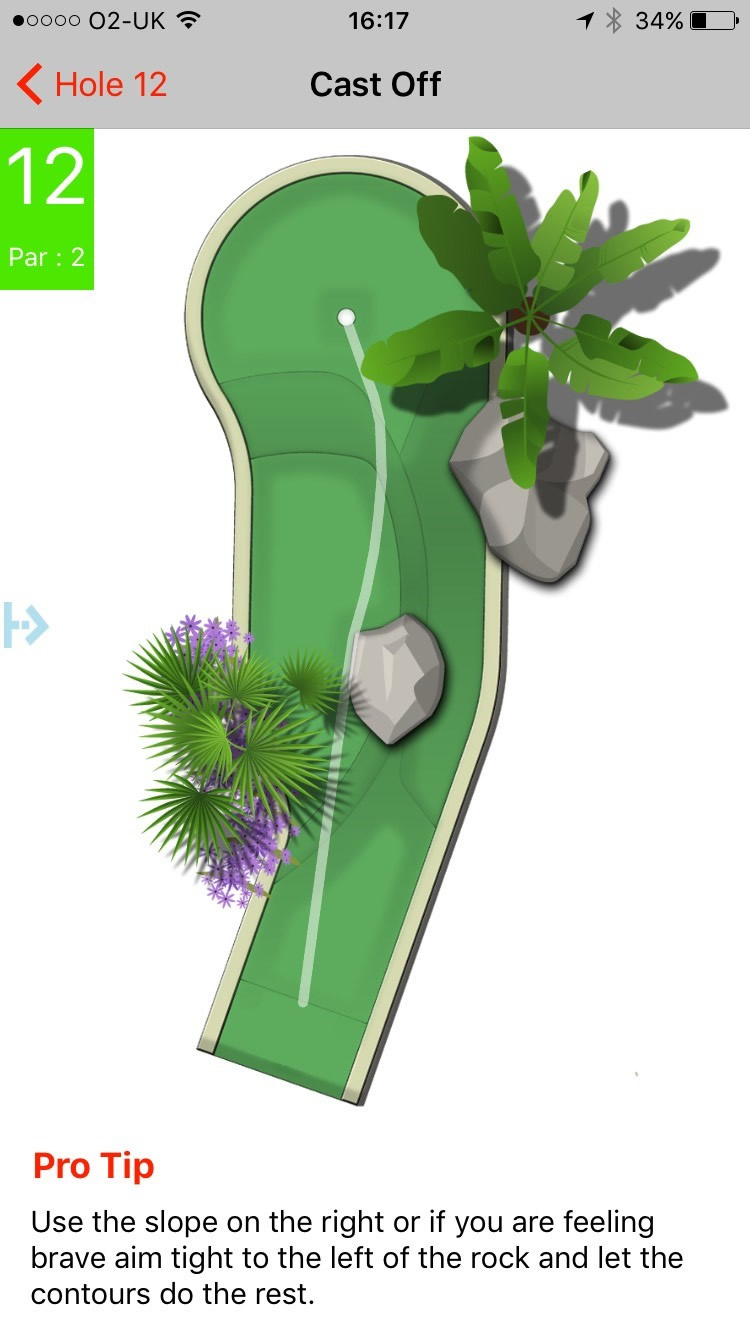 a mini golf app jungle theme hole