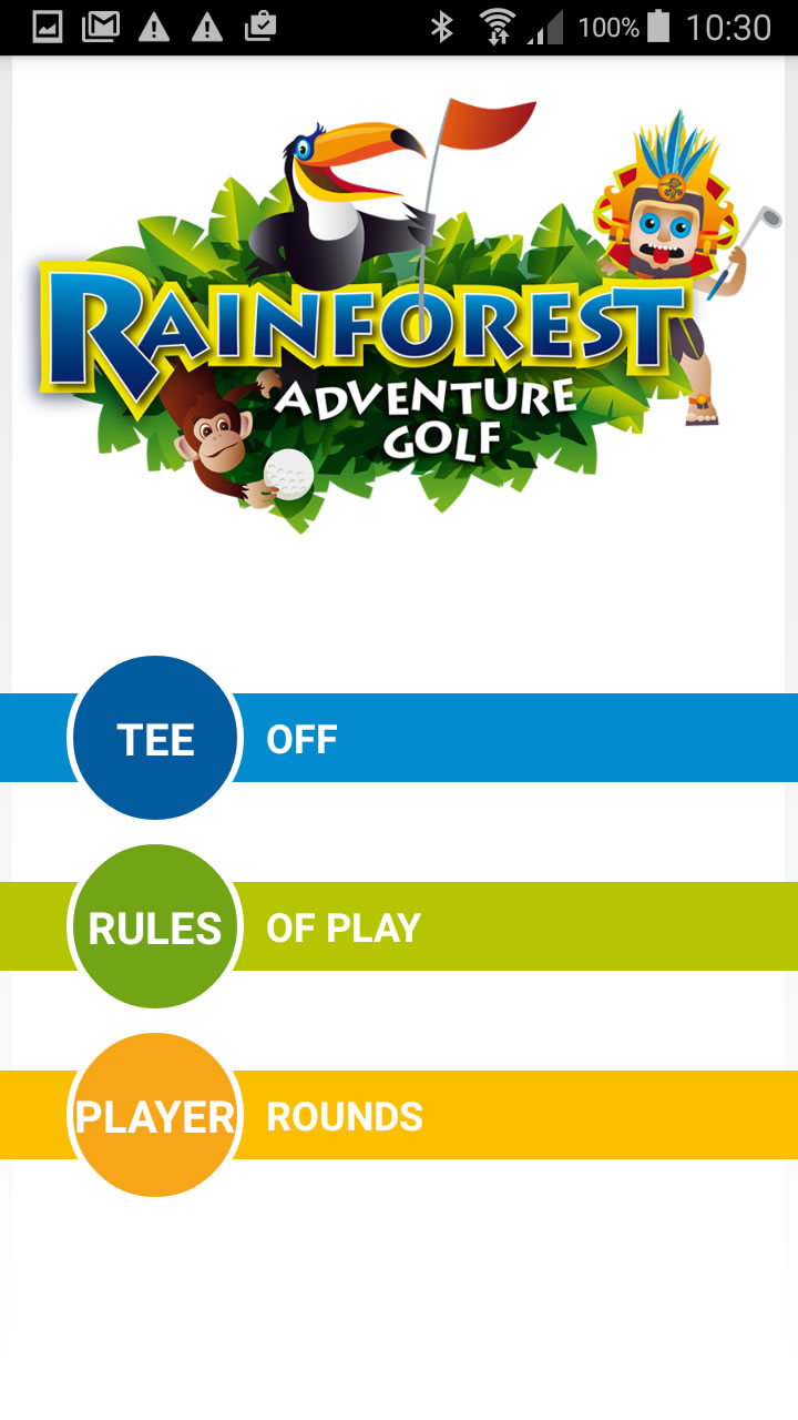 app at the Rainforest adventure golf course in dublin Ireland